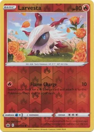 Chilling Reign Larvesta #23/198 reverse holo